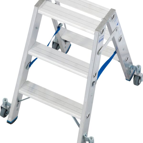 KRAUSE STABILO Kétoldalon járható gurulós létra